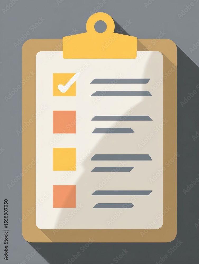 Poster checklist for managing stress with clear sections and ample space for notes