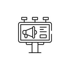 Bilboard icon design with white background stock illustration