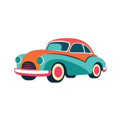 vector illustration of vibrant color car