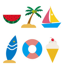 Set of summer icons