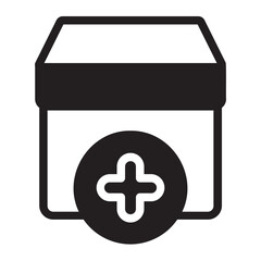 Obraz premium add product glyph icon