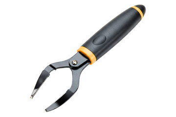 Obraz premium Hand tool with serrated jaws for gripping small objects isolated on a transparent background