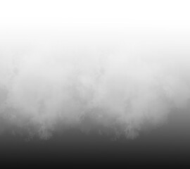 Black fog or smoke effect isolated on transparent background