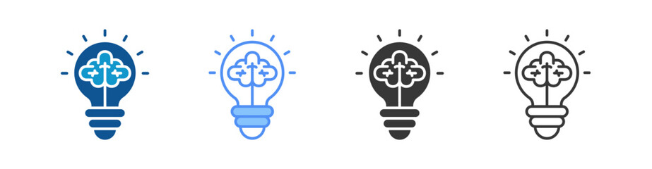 Idea Icon Set Multiple Style Collection