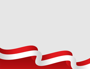 Patriotic Ribbon Wave Abstract Background