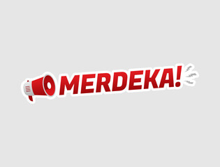 Loud Merdeka Megaphone Text Poster