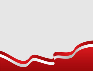 Abstract Red Wave Background Border