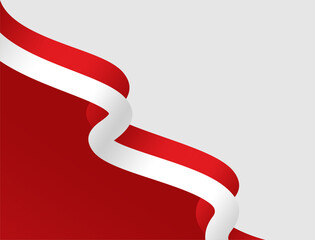 Red White Curved Stripe Background