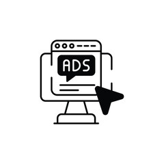 Web Advertising icon design with white background stock illustration