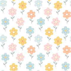 Modern Flower Seamless Background for Wallpaper