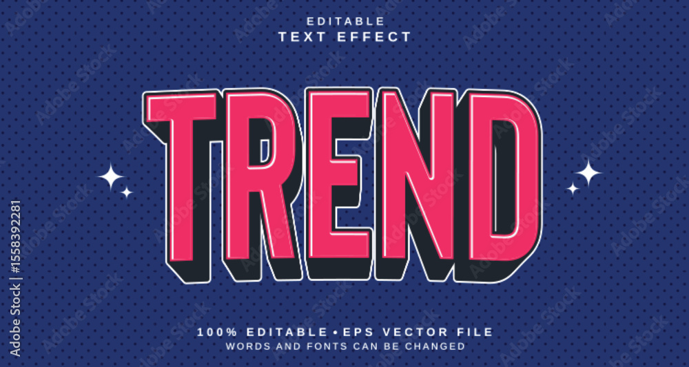 Poster editable text style effect - trend text style theme.
