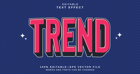 Editable text style effect - Trend text style theme.