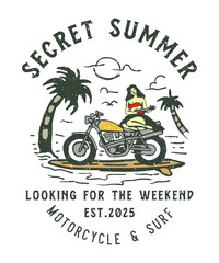 vintage artwork graphic outdoor, fishing, adventure, summer, vintage car t-shirt design 