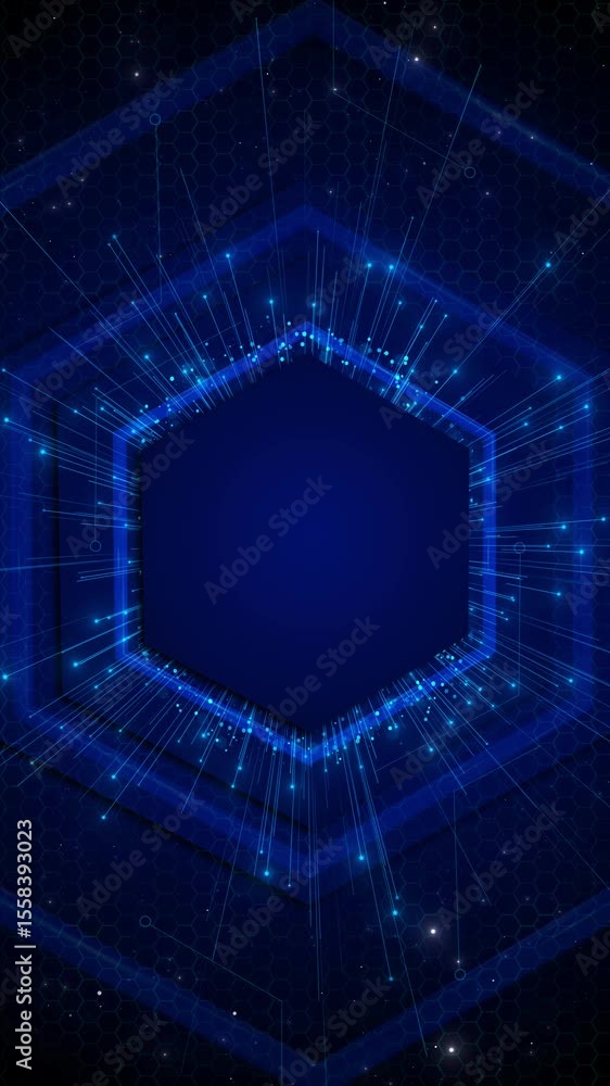 Poster advanced technology and innovation in a digital world. digital data network protection, future techn