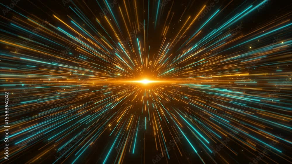 Poster light streaks futuristic tunnel dynamic digital background abstract ai wavy digital technology lines