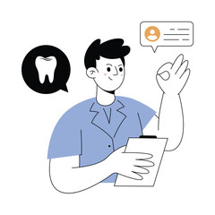 Private dentistry Modern illustrations. Eps 10 file 