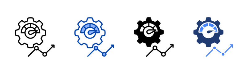 Performance Metrics icon sheet multiple style collection