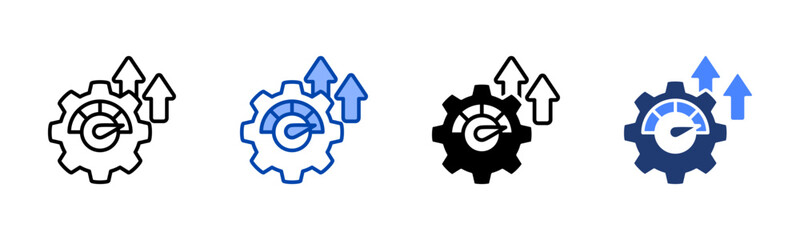 Efficiency icon sheet multiple style collection