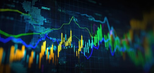The dynamic financial graph depicting market trends and trading strategies.