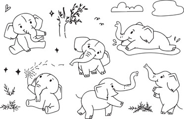  Cute elephant Love Doodle Vector | Pets, Heart, Couple, Playful Puppies, Romantic Animals, Bonding