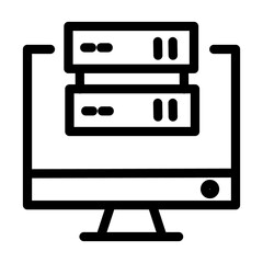 Server Monitor Editable Stroke Icon