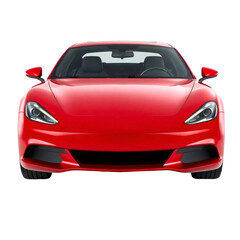 Naklejka premium Red car isolated on transparent background