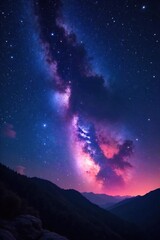 Fototapeta premium Celestial Brilliance A Stunning Night Sky Ablaze with Stars, Perfect for Astronomy and Space Projects