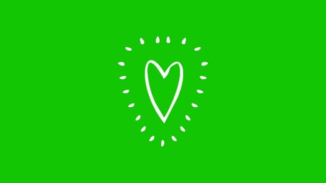 love animation on green screen