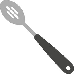Vector icon spoon colander. Large spoon with holes.