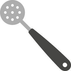 Vector icon of a slotted spoon.