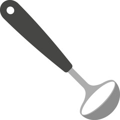 Vector icon spoon ladle. Soup ladle, soup scoop.