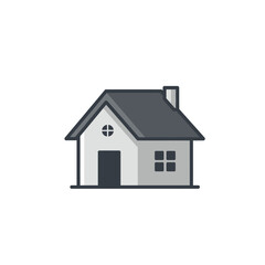 Fototapeta premium Modern Suburban House Exterior Illustration: Simple, Clean Line Art Style, Peaceful and Inviting Home Design.
