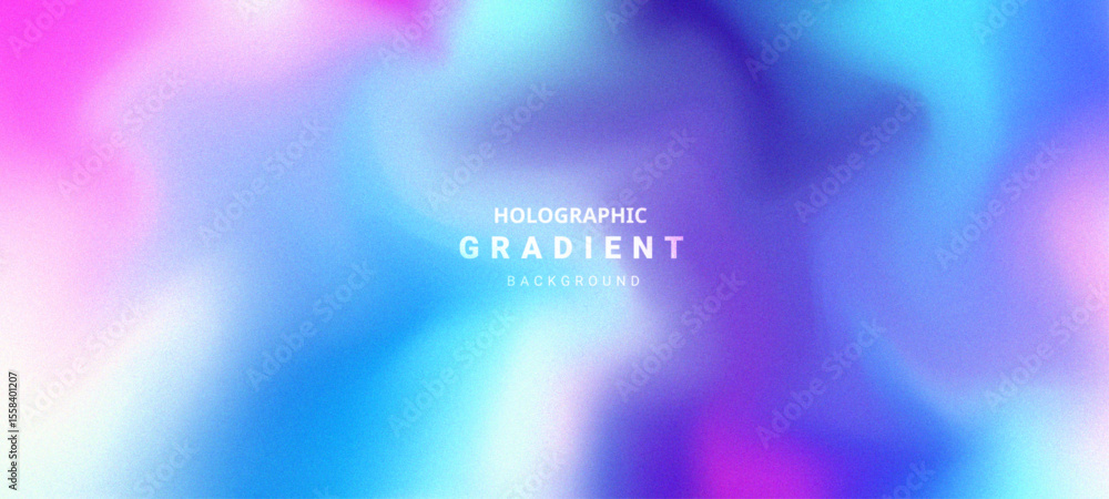 Poster Abstract background with soft holographic gradient and grain texture.