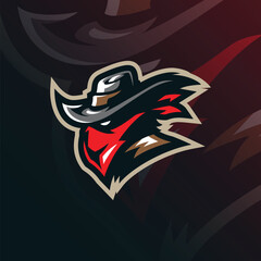 Bandits mascot logo design vector with modern illustration concept style for badge, emblem and t shirt printing. Bandits head illustration for sport and esport team.