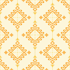 Pixelated Geometric Floral Tile Design