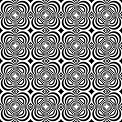 Optical illusion striped wrapped background vector design.Opt illusion background. Optical illusion banner.Wavy Lines Optical Illusion. Vector Seamless Black and White Pattern.Abstract striped.