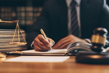 Attorney Working in Law Office