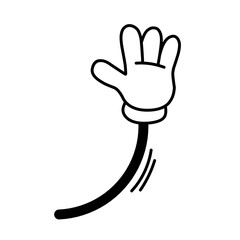 Cartoon feet arm vector