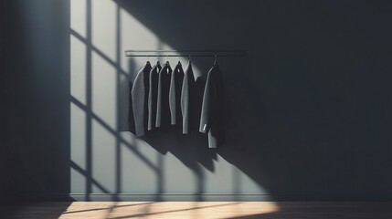 A minimalist wardrobe concept, choosing quality over quantity to save money