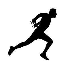 Runner silhouette vector