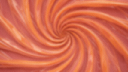 Abstract blurred swirl of orange and peach hues forming a spiral pattern in a soft textured gradient