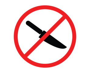 forbidden to carry knifes. no knife allowed. no knife. no knife zone