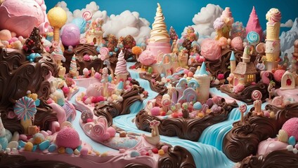Chocolate Rivers Flow Through Candy Gardens
