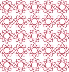 Islamic and decorative art pattern for background in red color