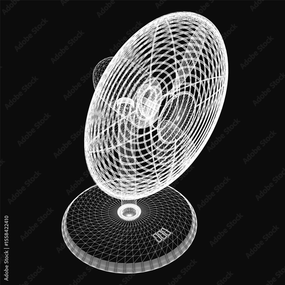 Poster a black and white line drawing of an intricate fan design with elegant curves and detailed patterns,