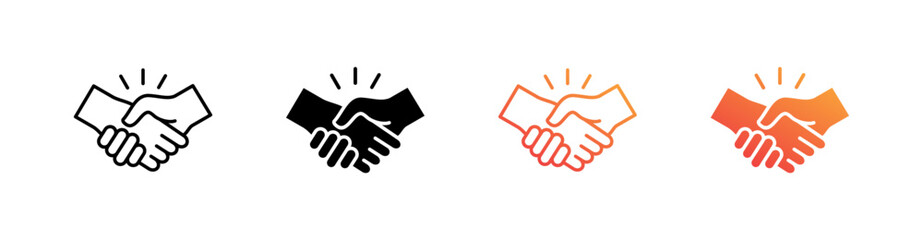 Handshake Multiple Style Icon Set 