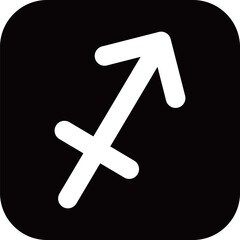 いて座の記号アイコン　モノトーン