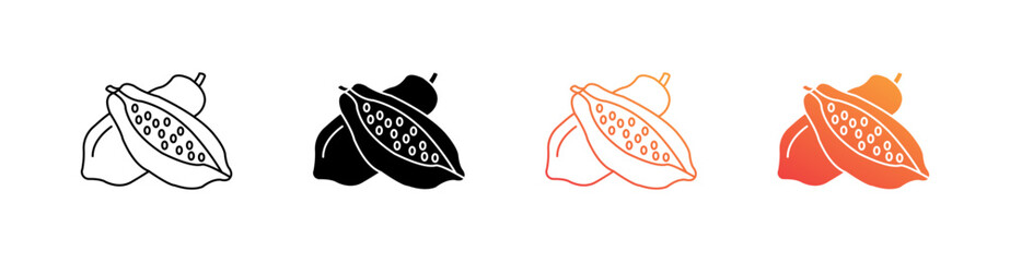 Papaya Multiple Style Icon Set 