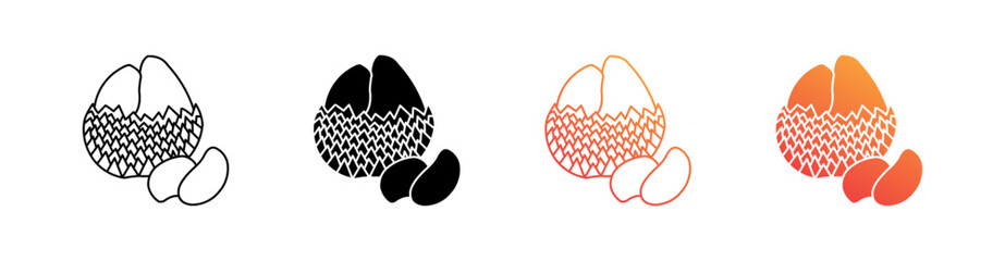 Snake Fruit Multiple Style Icon Set 