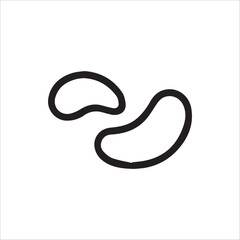 Organic Black Shapes Simple Minimalist Design Elements Vector Art Icon